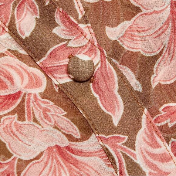 NWT! VERONICA BEARD FLORAL SILK BLOUSE size 2 - Picture 4 of 6